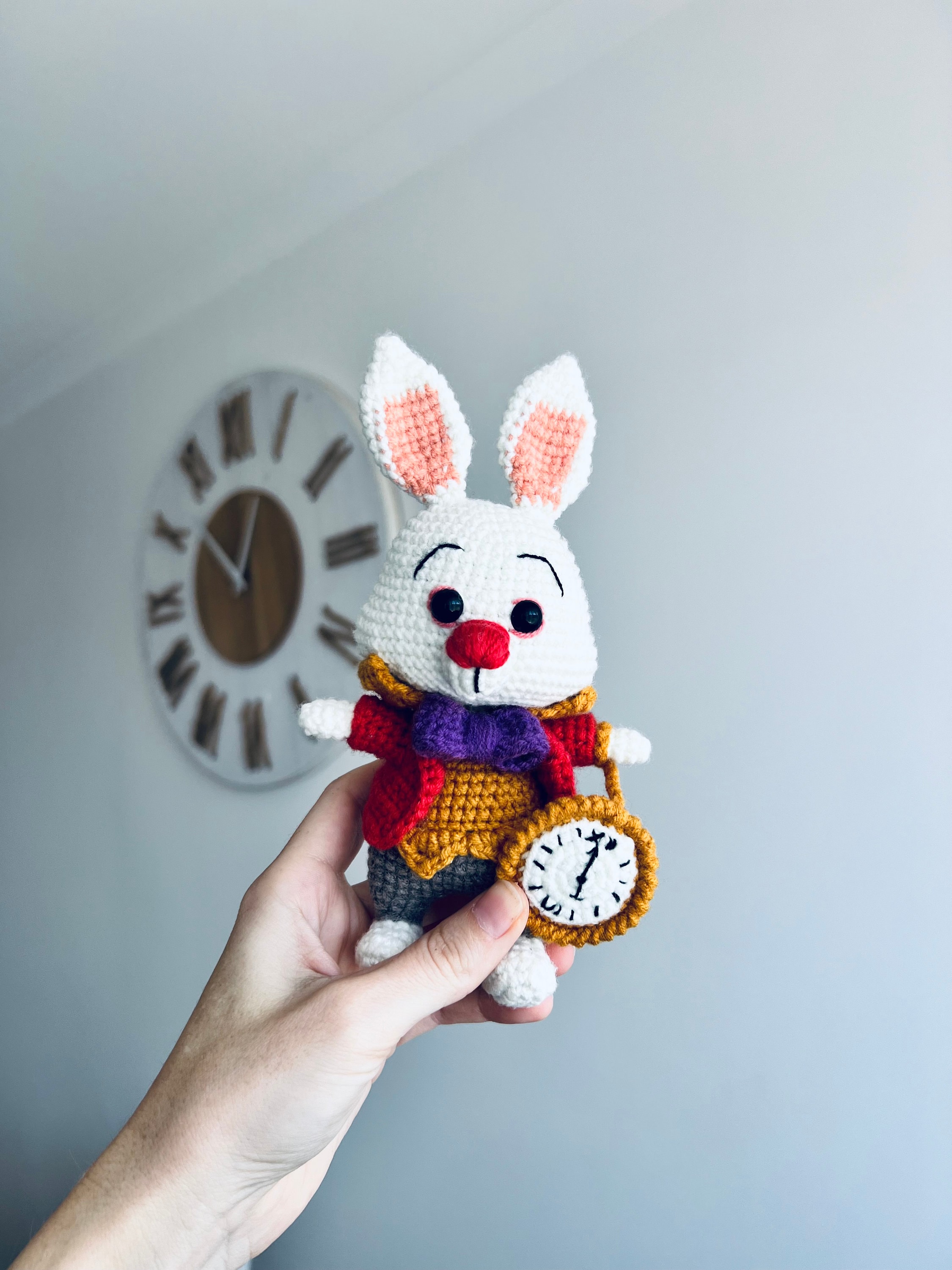 White Rabbit With Pocket Watch PDF Crochet Pattern - Etsy