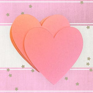Coeurs roses 2,5 pouces Quantité 50, coeurs en papier cartonné, scrapbooking, embellissements, décoration, coeurs en papier, coeurs Saint-Valentin, Saint-Valentin