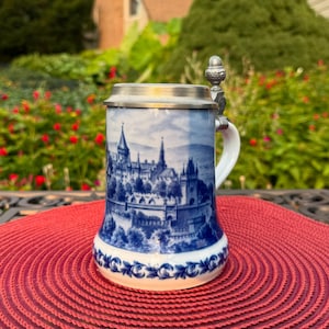 Vintage German Beer Stein Blue - Etsy