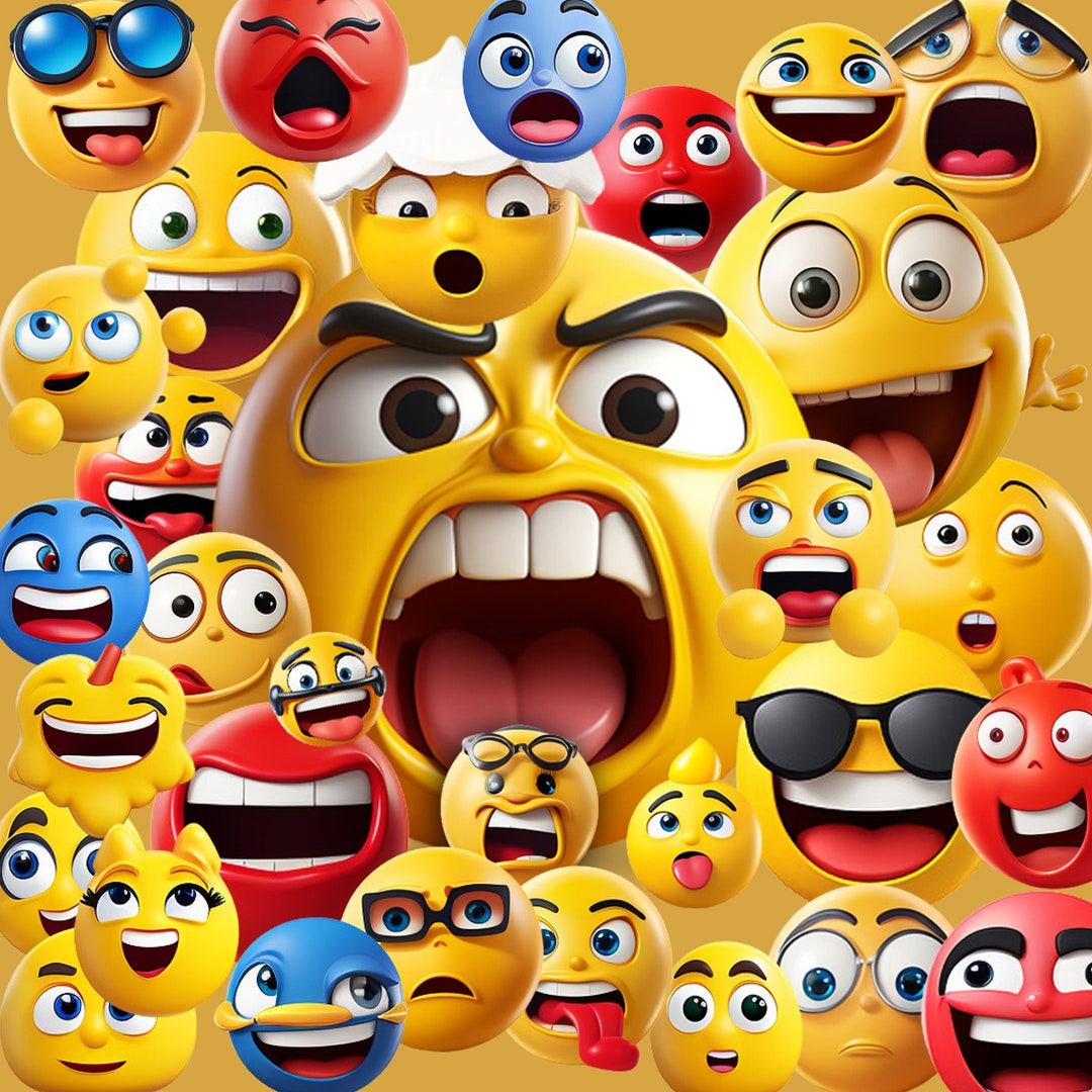 179 3D Emojis Clipart Commercial & Private Use. Instant Download, Emoji ...