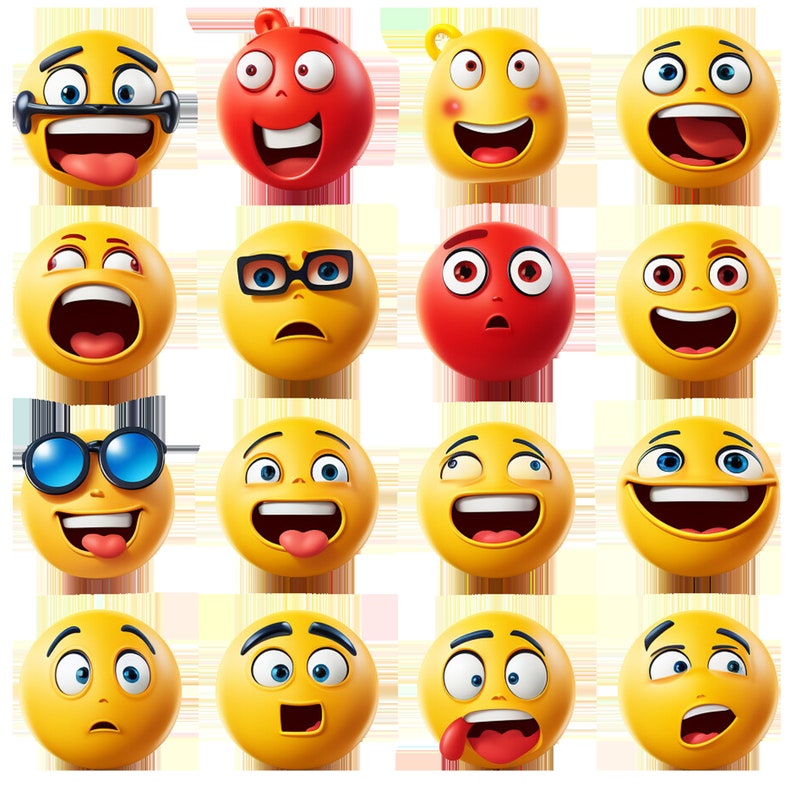 179 3D Emojis clipart commercial & private use. Instant Download, Emoji graphics Bundle, Whatsapp, Facebook, Instagram, Google, YouTube zdjęcie 10