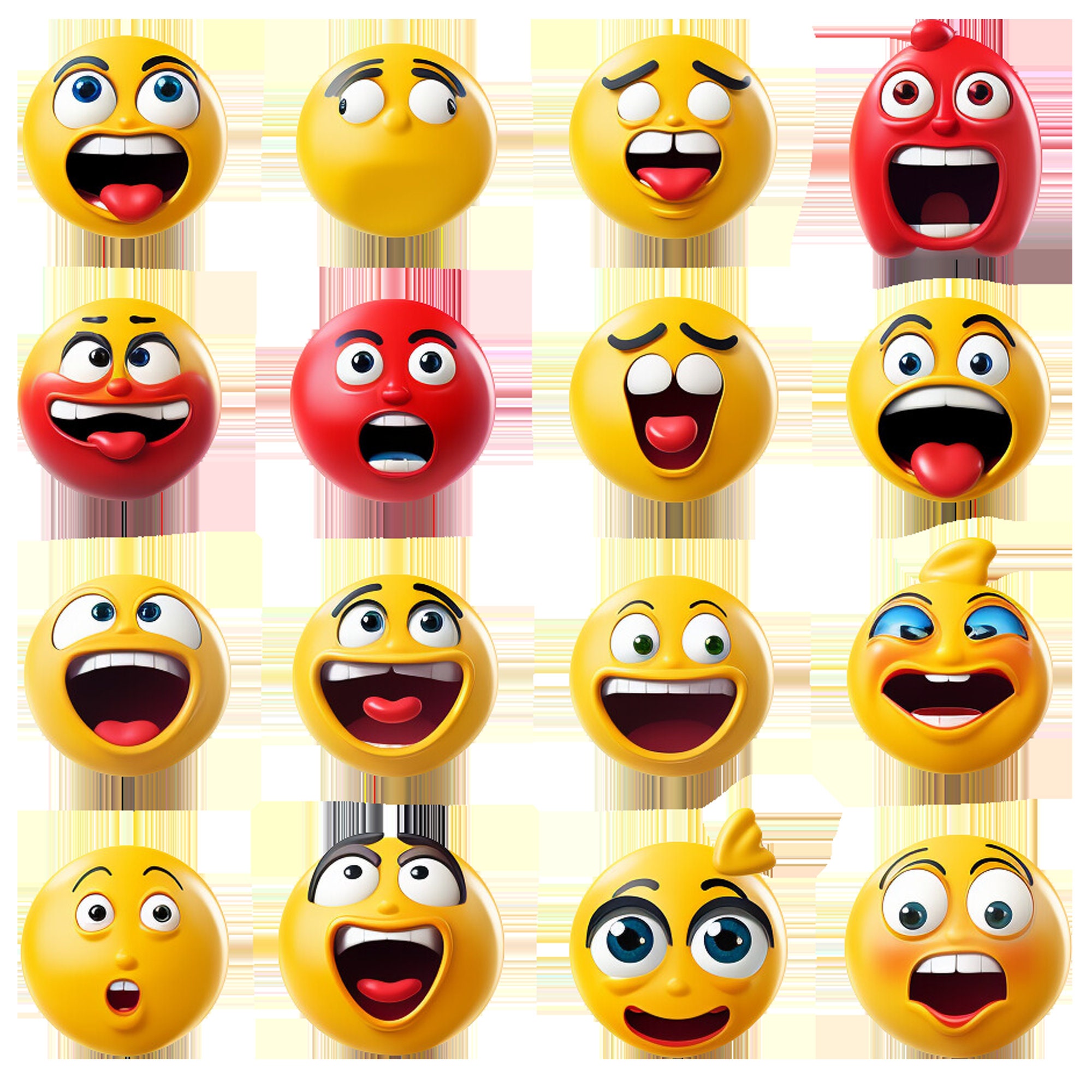 Emojis Indesign Graphics 179 - 3D Emojis Clipart Commercial & Private Use. Instant Download ...