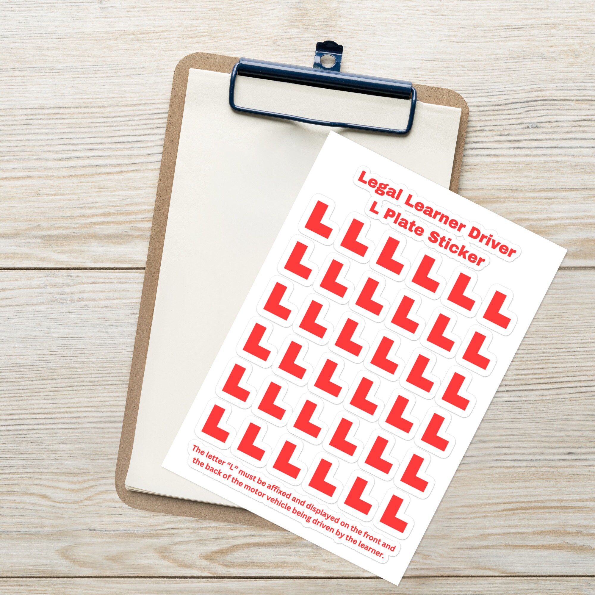 Learner Driver Sticker Vector 36 Learner L Driver Plate Sticker Sheet | Self Adhesive Planner ...