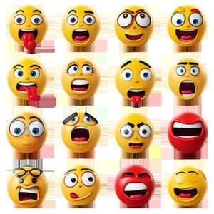 179 3D Emojis clipart commercial & private use. Instant Download, Emoji graphics Bundle, Whatsapp, Facebook, Instagram, Google, YouTube zdjęcie 5