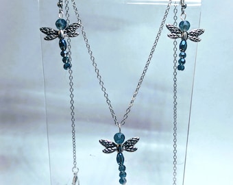 Dragonfly Earrings and Necklace Set