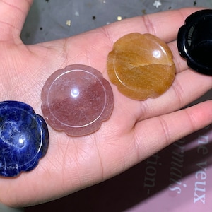 Natural Crystal Worry Stones - Natural Gemstone, Meditation Crystal, Smooth Stone, Palm Stone, Pocket Stone Gift