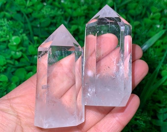 Natural clear quartz crystal obelisk wand quartz crystal obelisk wand point healing random 1pc