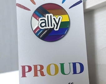 Ally Pride Pin: LGBTQ+ Enamel Badge (4cm)