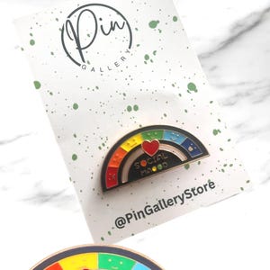 Social Battery Enamel Pin with Moving &quot;Emotion&#39;s&quot; Slider - Anxiety - ADHD - Depression - Stress - Autism - Mental Health Awareness Gift