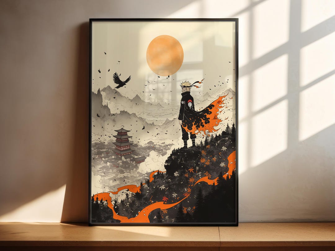 Naruto Leaf Village Naruto Style Art Printable Wall Art Digital