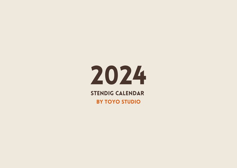 2024 Digital Stendig Calendar Oversized Large Printable Calendar