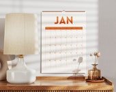 2024 Digital Calendar | Printable Calendar | Aesthetic Modern Calendar | Wall hanging Calendar | Digital Calendar| 2024 Calendar
