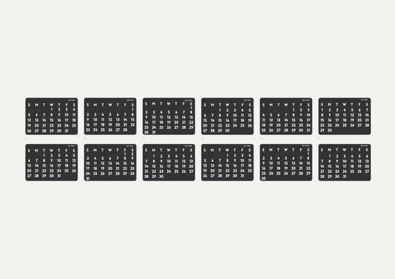 2025 Digital Stendig Calendar | Oversized Large Printable Calendar