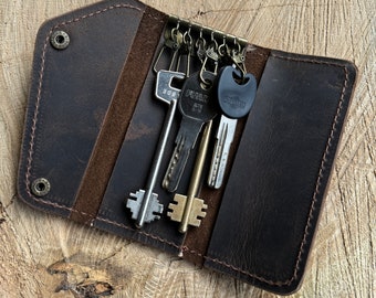 Gift for Him: Leather Key Holder - Mothers Day Gift Idea