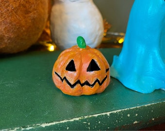 Small clay pumpkin halloween