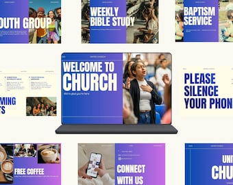 Kirchenpräsentation, Kirchenfolien, Dias vor der Kirche, Kirchen-Livestream, Kirchenpräsentation in Canva, Canva-Kirchenpräsentation