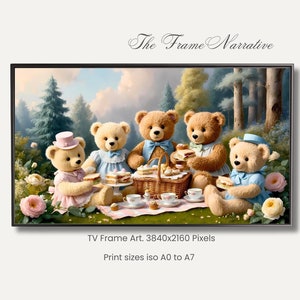 Enchanting Teddy Bears' Picnic Tv Frame Art Samsung Digital Art. Teddy