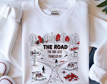 The Road Not Taken Poetry Doodle PNG Literary Sublimation Design