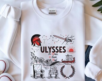 Ulysses Poetry Doodle PNG Tennyson Literary Sublimation Design