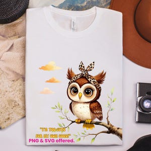 Adorable Owl SVG PNG File - Cute Animal Digital Download for Crafts