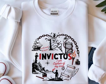 Invictus Poetry Doodle PNG Henley Literary Sublimation Design