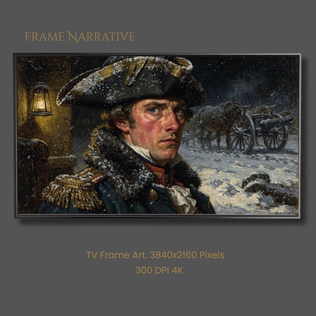Henry Knox Noble Train Painting - Heavy Impasto Revolutionary War Art ...