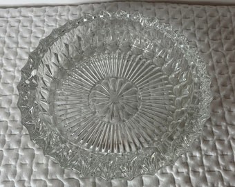 vintage cut glass ashtray