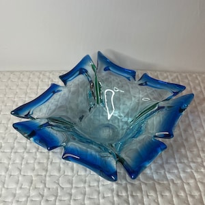 Hand crafted blue and green bowl