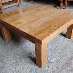 wood coffee table, rustic coffee table, reclaimed wooden coffee table, barnwood coffee table, farmhouse furniture, square wood coffee table