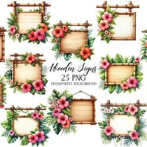 Aquarel houten borden clipart, vakantie vakantie clipart, zomer natuur clipart PNG, houten bord clipart, aquarel natuur clipart