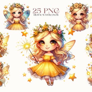 Flower Fairy Clipart, Cute Baby Girl PNG, Baby Girl Party Clipart, Watercolor Clipart, Birthday Sublimation