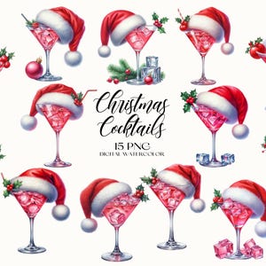 Imágenes prediseñadas de cócteles navideños, imágenes prediseñadas de cócteles navideños, imágenes prediseñadas de cócteles navideños, imágenes prediseñadas de cócteles de acuarela, imágenes prediseñadas de decoración navideña