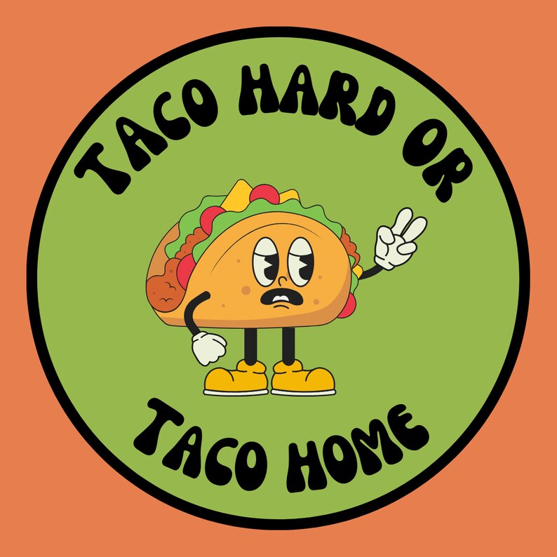 Funny Taco Puns Digital Stickers Etsy