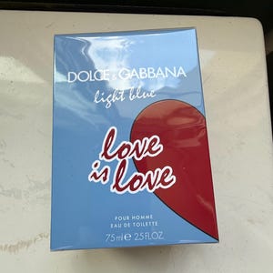 D&G Dolce  Gabbana Light Blue Love is Love Eau de Toilette  75ml men RARE DISCONTINUED opened men
