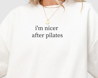 Sudadera de cuello redondo para pilates, regalo divertido para entrenar