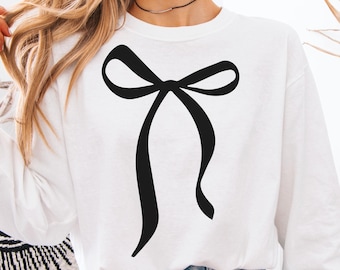 Long Sleeve Coquette Bow T-Shirt: Comfort Colors Graphic Tee