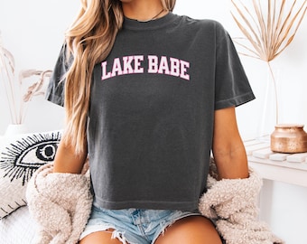 Lake Babe Crop Top: Comfort Colors Boxy Tee