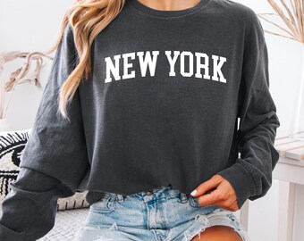 Custom City Comfort Colors Long Sleeve T-shirt: Personalized Graphic Tee