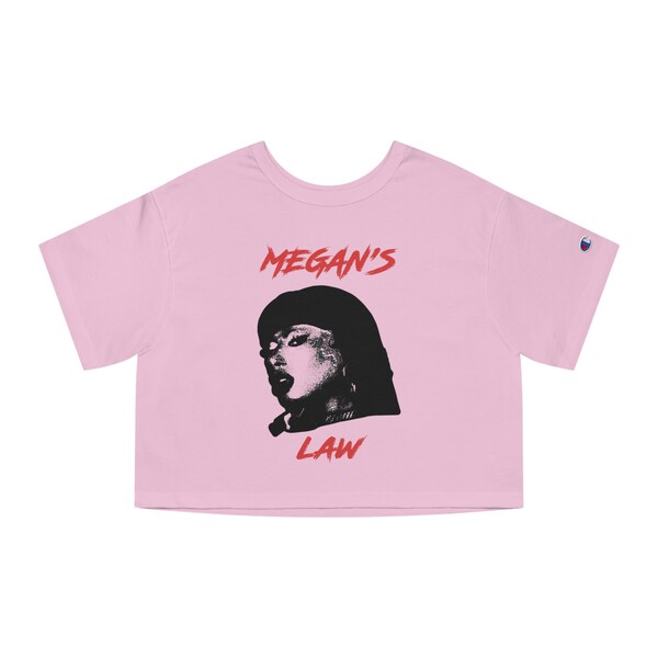 Megan Thee Stallion Inspired Champion Crop Top, Women's Heritage Tee, Trendy Music Fan Apparel, Perfect Gift for Her, Megan's Law