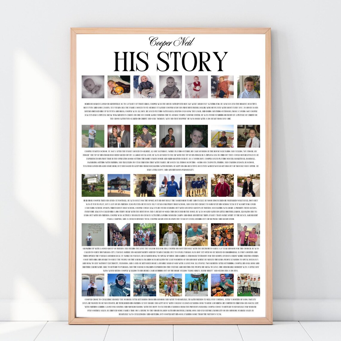 Elegant Wedding Story Poster Bundle – 3 Canva Templates (our, His, Her ...