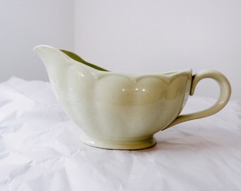 Grindley Almond Petal Green Vintage Gravy Boat