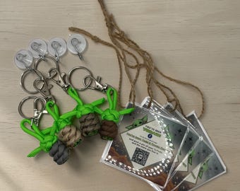 You've ToYoda'd paracord-sleutelhangerbundel, verpakking van 4 stuks