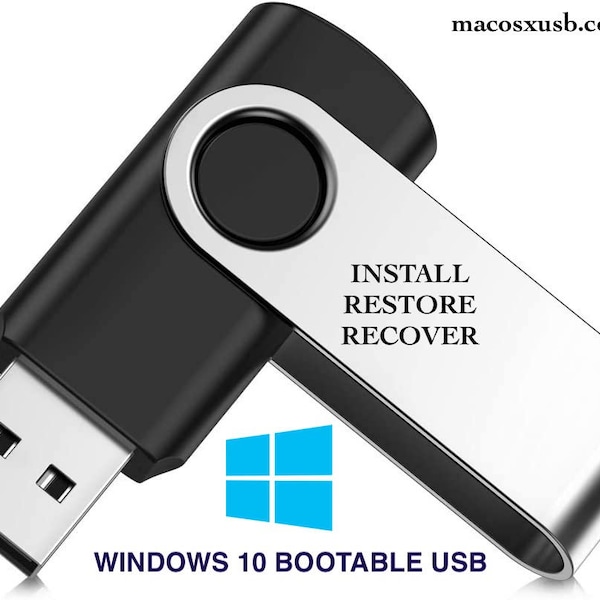 Win10 und Win11 64/32 Bit Wiederherstellung USB-Anweisungen enthalten