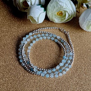 Aquamarine Waist Beads; Gemstone Belly Beads