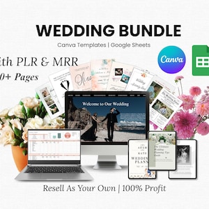 Bruiloftsbundel PLR Wedding Planner Master doorverkopen Rechten Routebeschrijving Uitnodiging Bruiloftsactiviteiten Bruiloftsjabloon Uitnodigingsbundel
