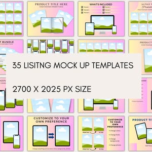 Paquete de más de 500 plantillas de maquetas: Canva MRR PLR Productos digitales imagen 10