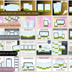 Paquete de más de 500 plantillas de maquetas: Canva MRR PLR Productos digitales imagen 4