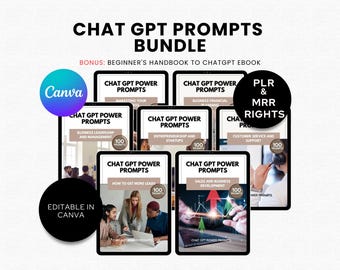 ChatGPT Prompts Bundle Master Direitos de revenda Direitos de marca própria prontos para você Guia de negócios ChatGPT para vender no Etsy Renda passiva
