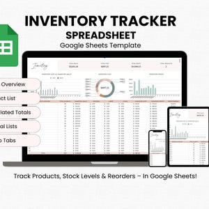 Inventory Tracker Spreadsheet Small Business Inventory Google Sheet Inventory Log List Order Tracker Excel Inventory Product Materials Logs