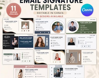 Editable Email Signature Template: Professional Canva Design (Digital Download)